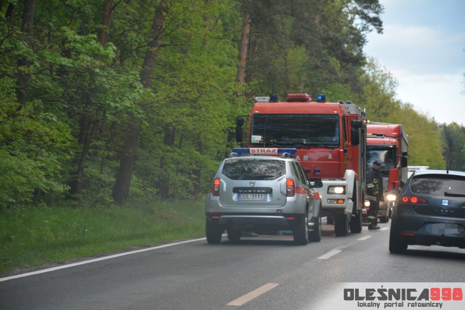 Wypadki drogowe na DK 25 FOTO Oleśnica998
