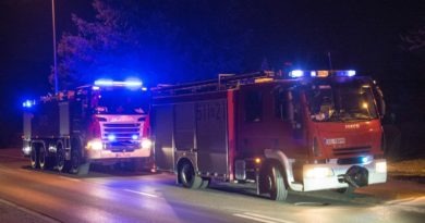 Płonęła sadza w kominie budynku mieszkalnego Płonęła sadza w kominie budynku mieszkalnego