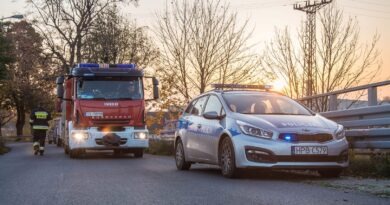 Człowiek na kolejowej wieży oświetleniowej. Interweniowały służby Człowiek na kolejowej wieży oświetleniowej. Interweniowały służby